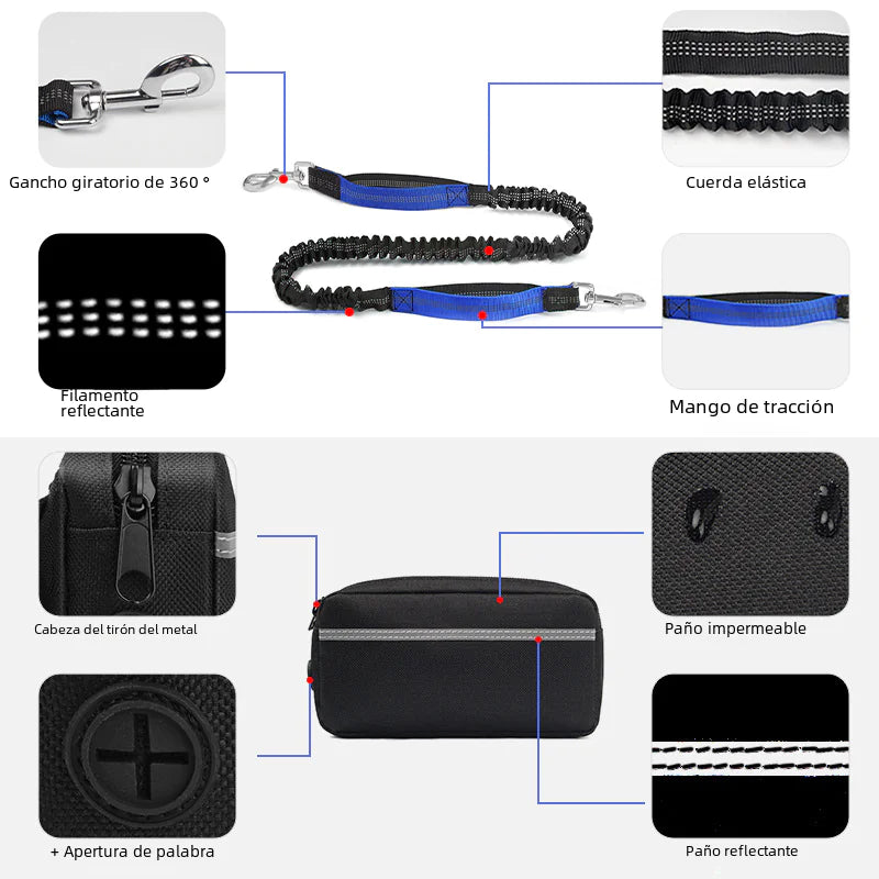 Bolsa de Cintura con Correa para Correr con Mascotas de Amazon Cross-Border