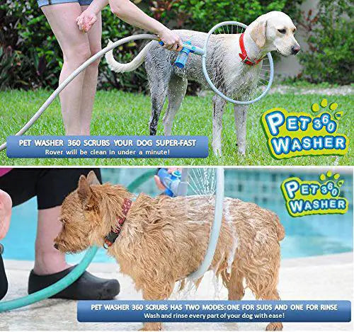 Anillo de Ducha para Perros con Pistola de Agua Circular
