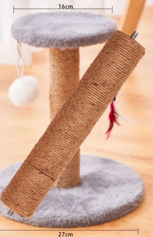 Juguete Rascador Vertical para Gatos de Sisal Duradero