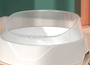 Caja de Arena Semi-encerrada Grande para Gatos con Pala