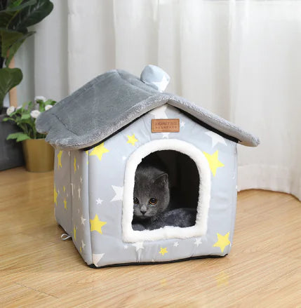 Casa de Cucha Cerrada y Cálida para Mascotas