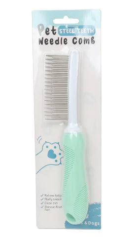 Peine de Agujas para Aseo de Mascotas para Limpiar el Pelaje (Pieza Única)