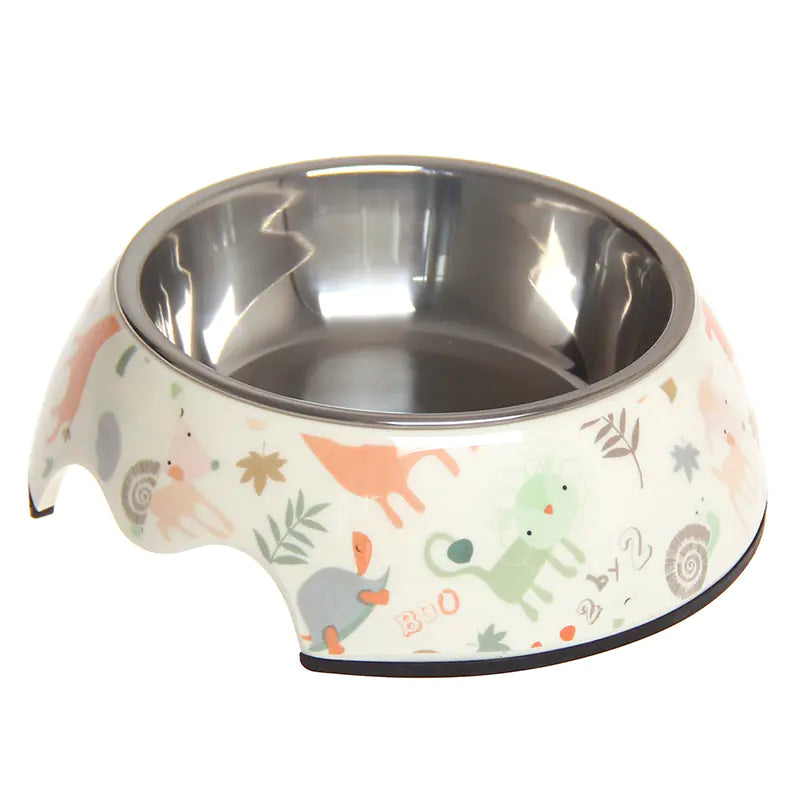 Plato para Mascotas de Acero Inoxidable de Doble Uso Antideslizante