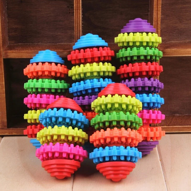 Colorful Rotating Rubber Dog Toy Ball for Chewing
