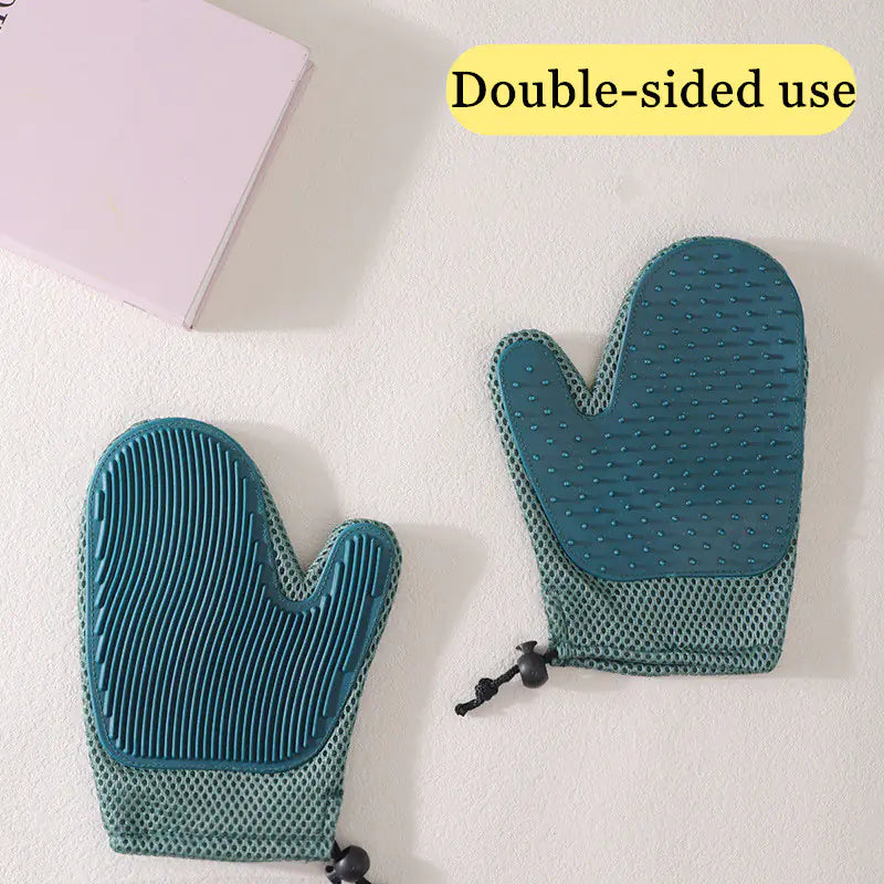 Guantes de Masaje de Silicona y Cepillos para Quitar Pelo de Mascotas