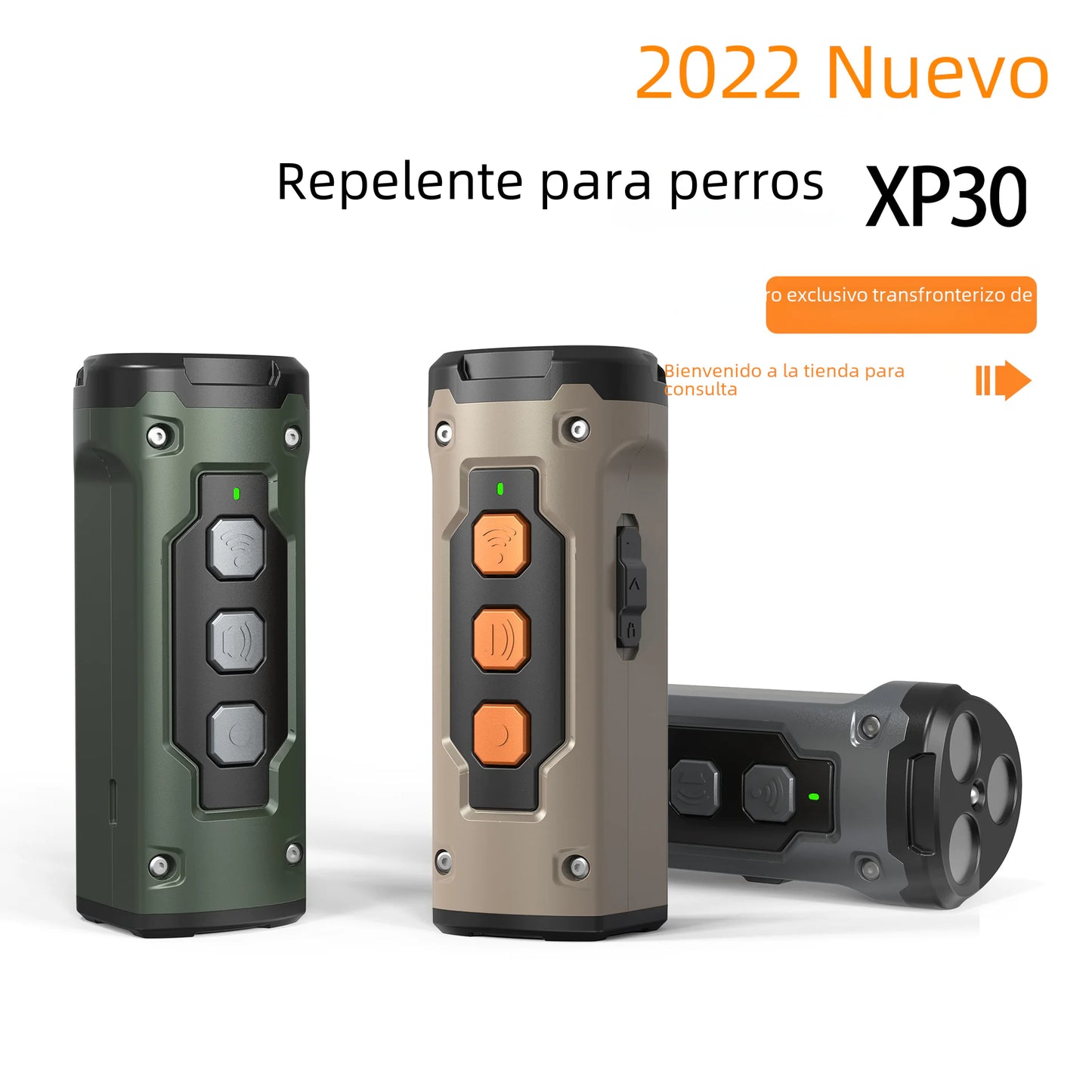 Repelente Ultrasónico para Perros 2023 con Función de Linterna