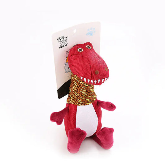 Juguete de Peluche para Perro Dinosaurio con Sonido y Funciones para Masticar