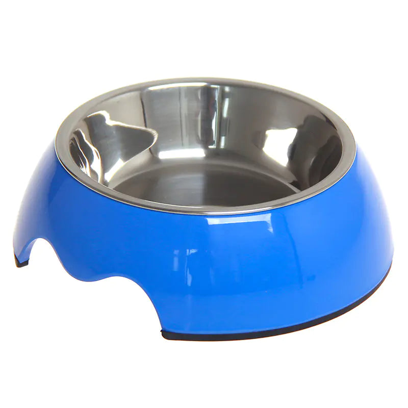 Plato para Mascotas de Acero Inoxidable de Doble Uso Antideslizante